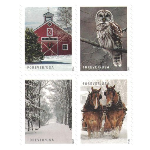 2020 Winter Scenes stamps | Forever Stamps US Postage Stamps
