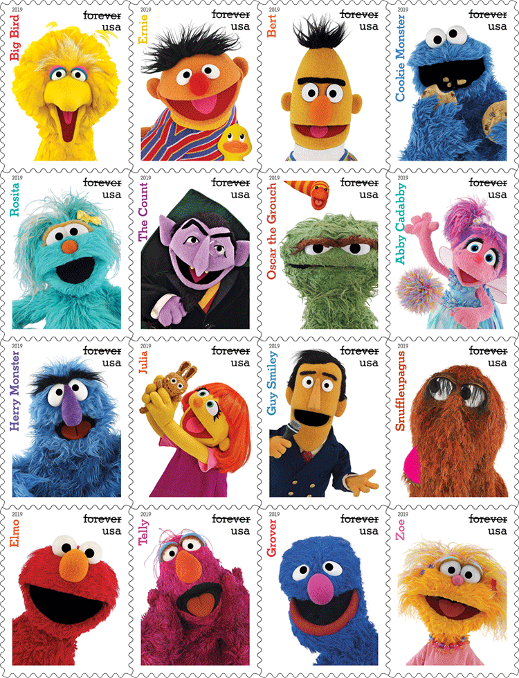 2019 Sesame Street Forever®Stamp | Forever Stamps US Postage Stamps