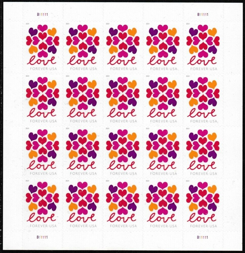 2019 Hearts Blossom Forever Stamps | Forever Stamps US Postage Stamps