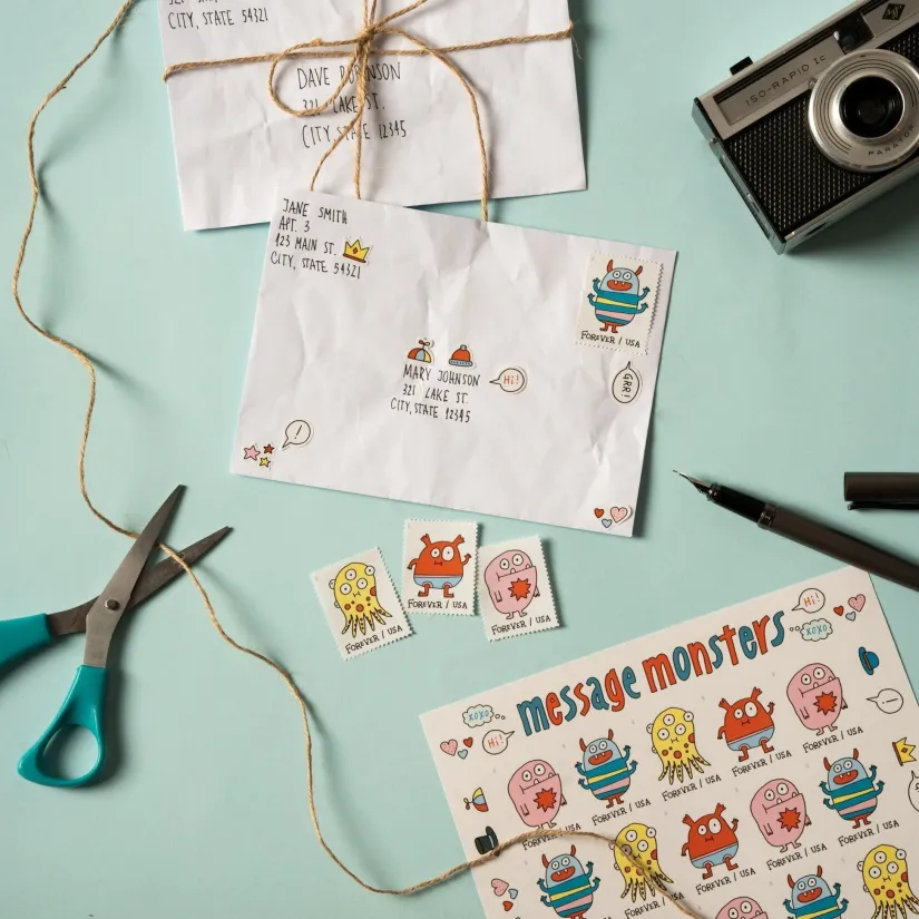 2021 Message Monsters Stamps | Forever Stamps US Postage Stamps