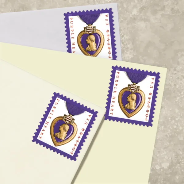 2019 Purple Hear Medal Stamps | Forever Stamps US Postage Stamps