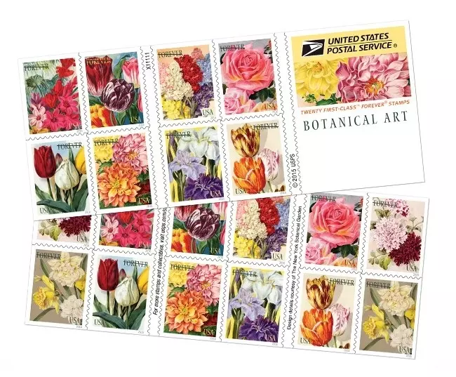 2016 Botanical Art Stamps | Forever Stamps US Postage Stamps