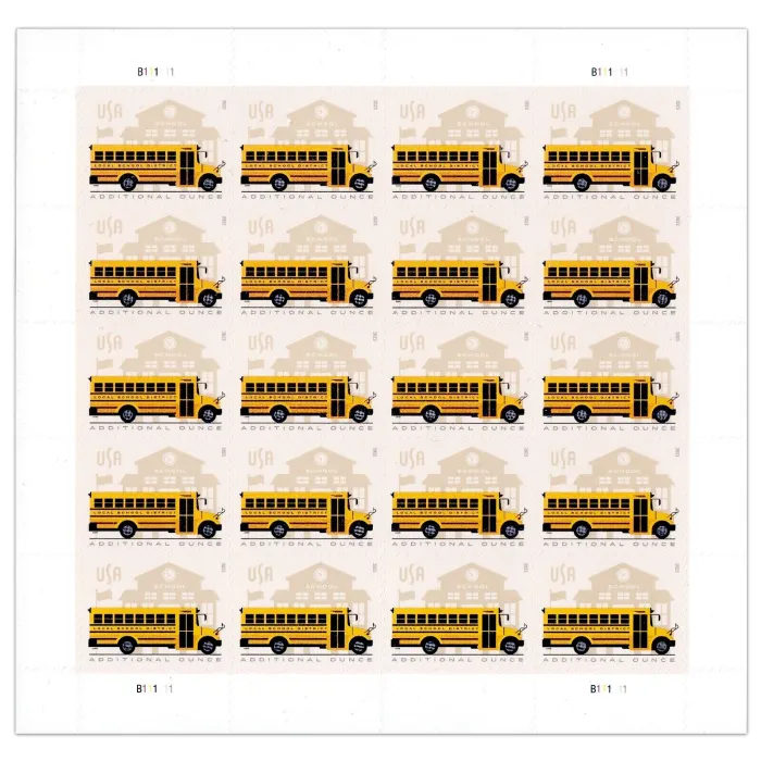 2023 School Bus Stamps | Forever Stamps US Postage Stamps