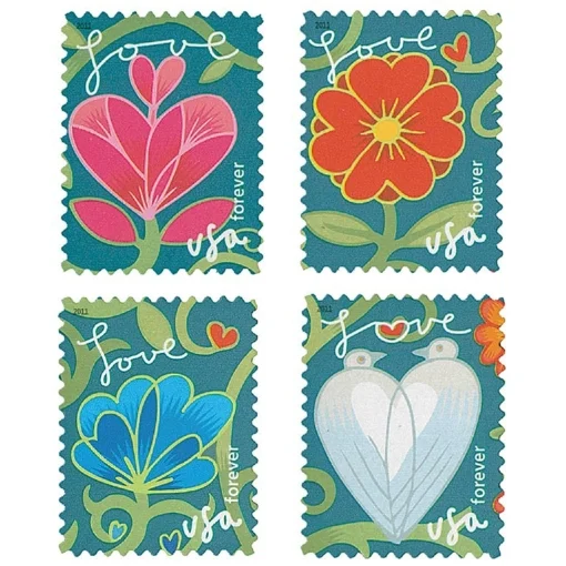 2011 Garden of Love Stamps | Forever Stamps US Postage Stamps
