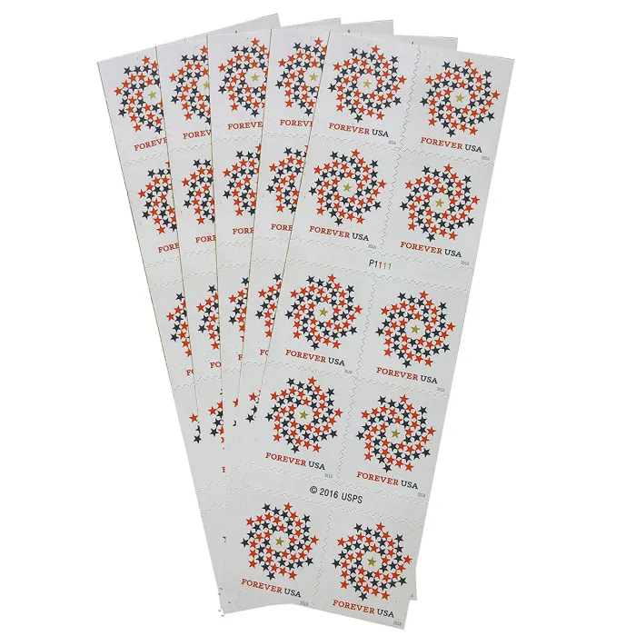 2016 Patriotic Spiral Stars Stamps | Forever Stamps US Postage Stamps