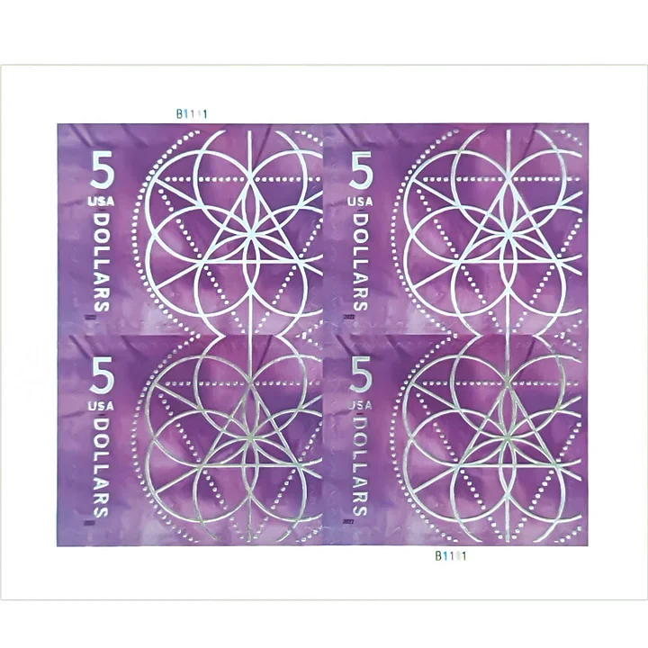 2022 $5 Floral Geometry Stamps | Forever Stamps US Postage Stamps