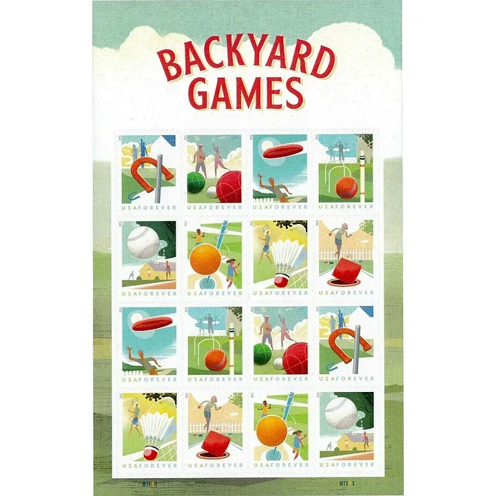 2021 Backyard Games Stamps | Forever Stamps US Postage Stamps