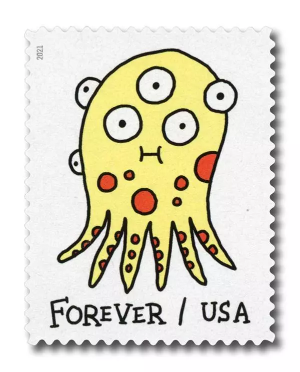 2021 Message Monsters Stamps | Forever Stamps US Postage Stamps