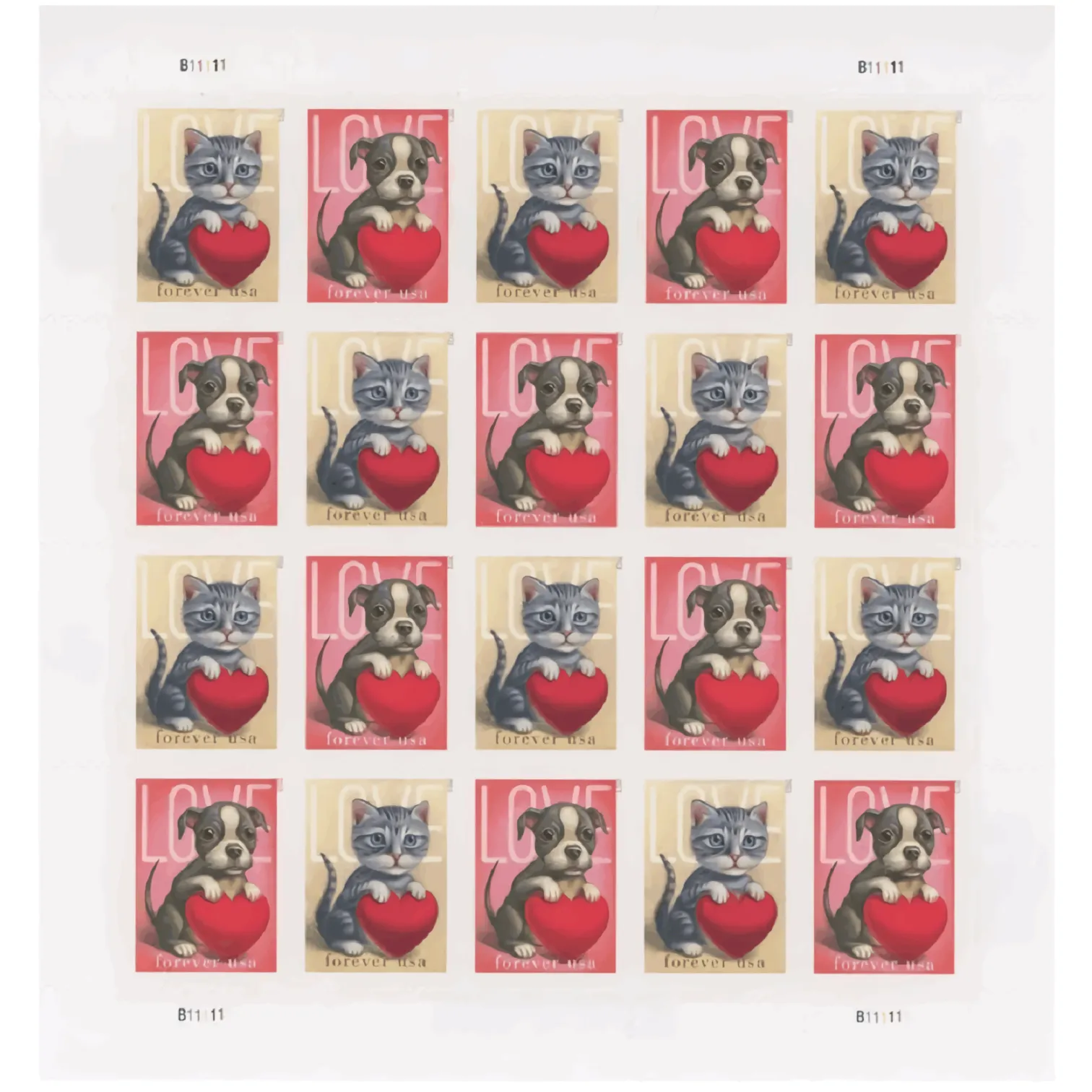 2023 Love Kitten and Puppy | Forever Stamps US Postage Stamps