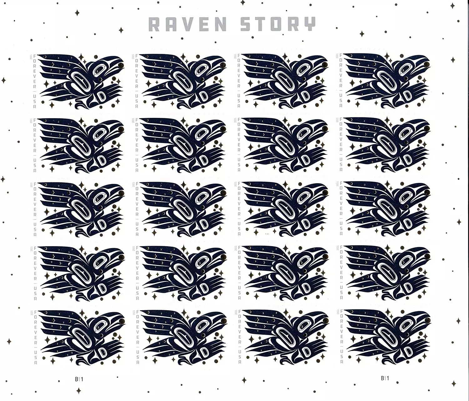 2021 Raven Story Forever Stamp | Forever Stamps US Postage Stamps