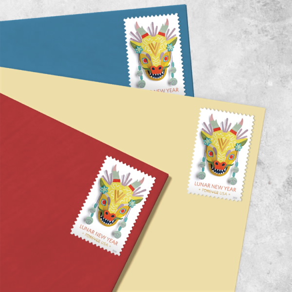 2024 Lunar New Year: Year of the Dragon Stamps | Forever Stamps US Postage Stamps