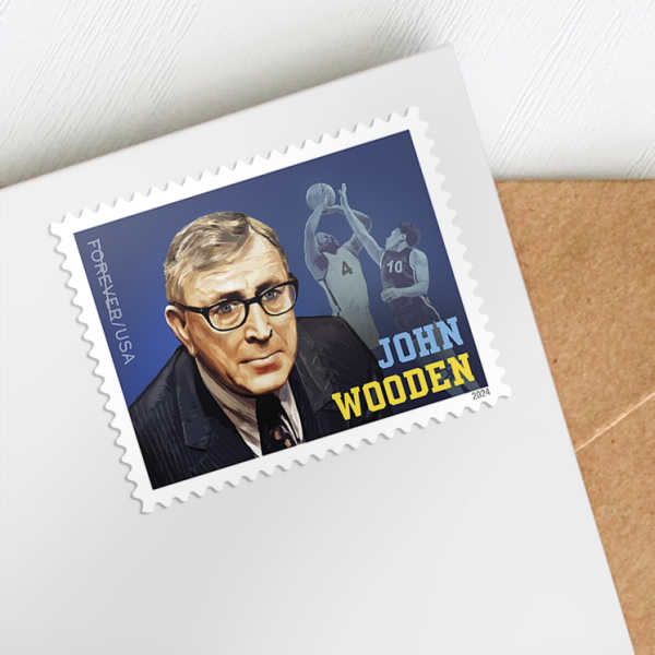 2024 John Wooden Stamps | Forever Stamps US Postage Stamps