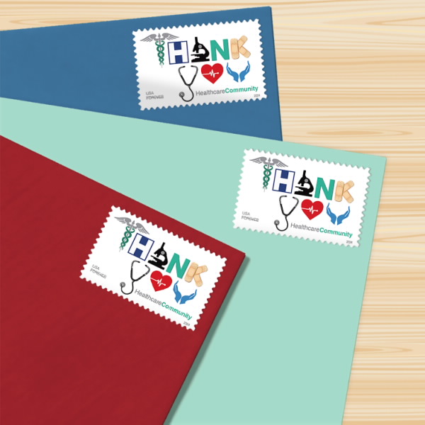 2024 Thank You, Healthcare community Stamps | Forever Stamps US Postage Stamps