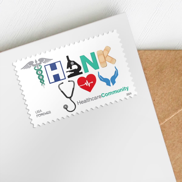 2024 Thank You, Healthcare community Stamps | Forever Stamps US Postage Stamps