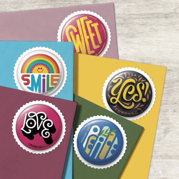 2024 Pinback Buttons Stamps | Forever Stamps US Postage Stamps