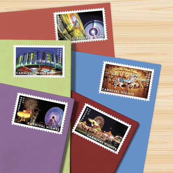 2024 Carnival Nights Stamps | Forever Stamps US Postage Stamps
