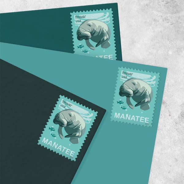 2024 Save Manatees Stamps | Forever Stamps US Postage Stamps