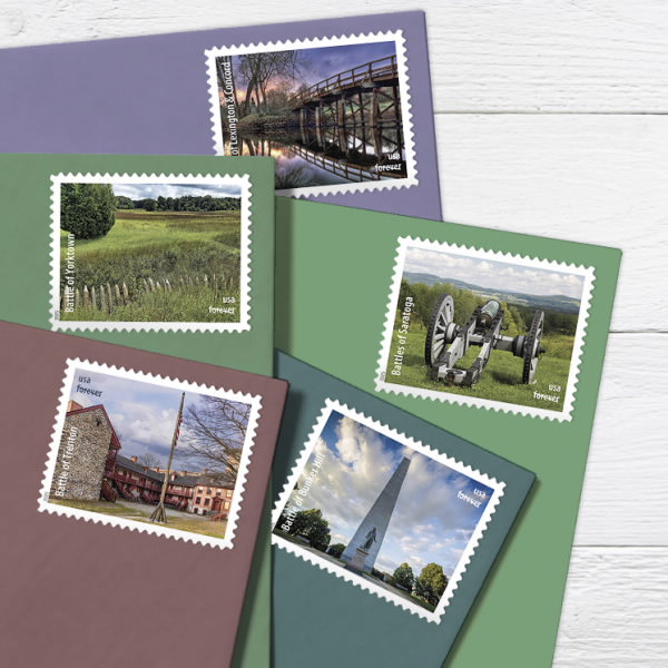 2025 Battlefields of the American Revolution Stamps | Forever Stamps US Postage Stamps