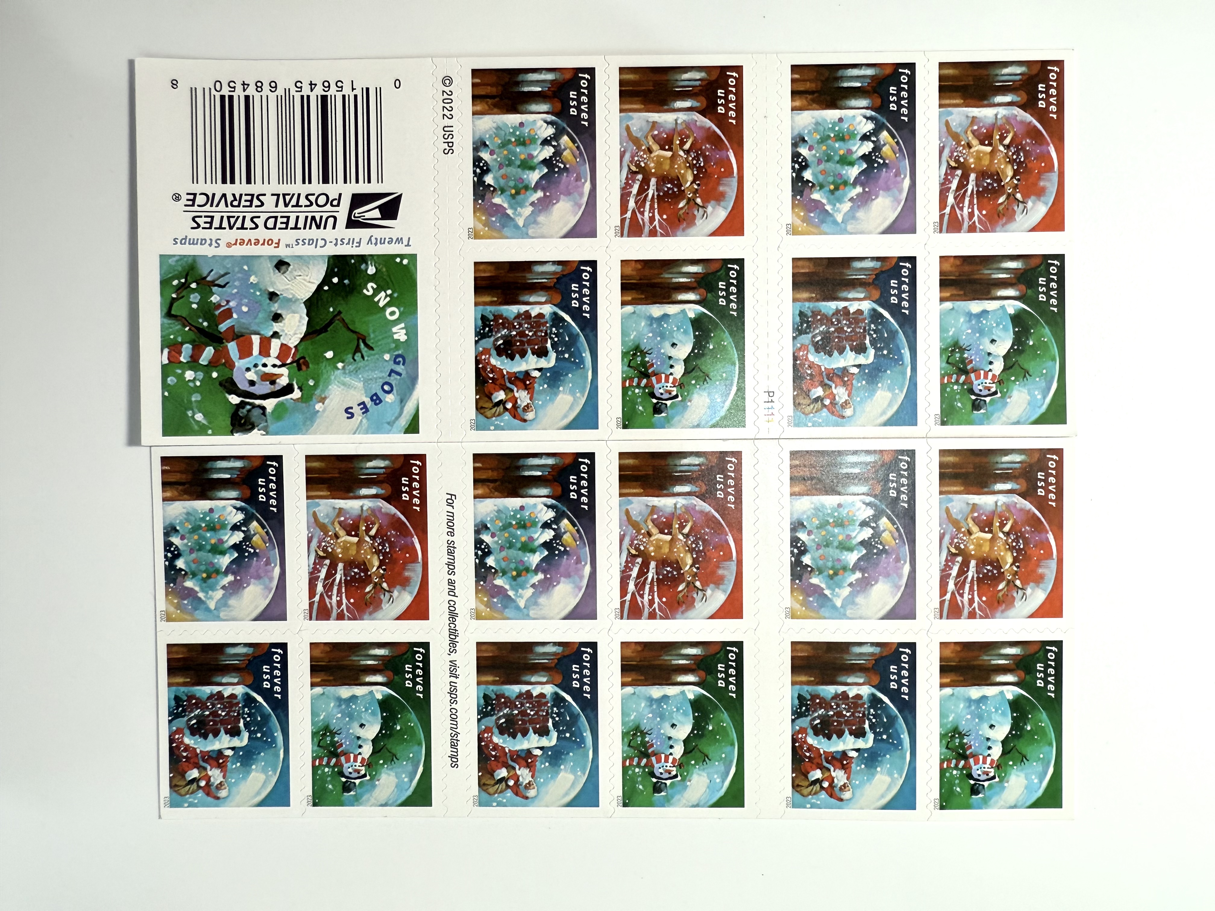 2023 Christmas Snow Globe Stamps | Forever Stamps US Postage Stamps