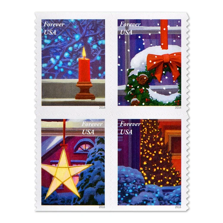 Big Sales! Christmas Collection Stamps,500 Pcs | Forever Stamps US Postage Stamps