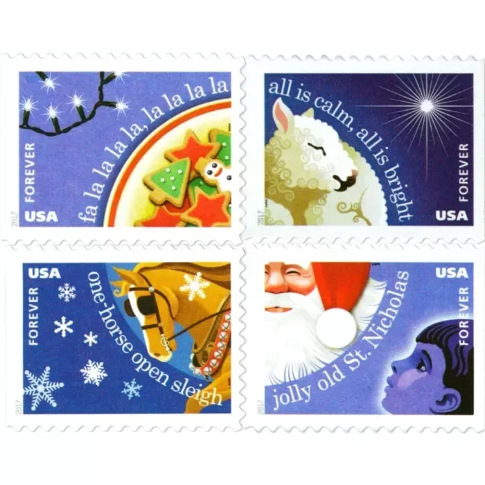 Big Sales! Christmas Collection Stamps,500 Pcs | Forever Stamps US Postage Stamps
