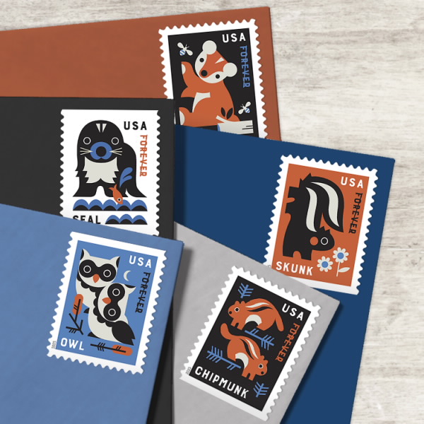 2025 Baby Wild Animals Stamps 100 pcs | Forever Stamps US Postage Stamps