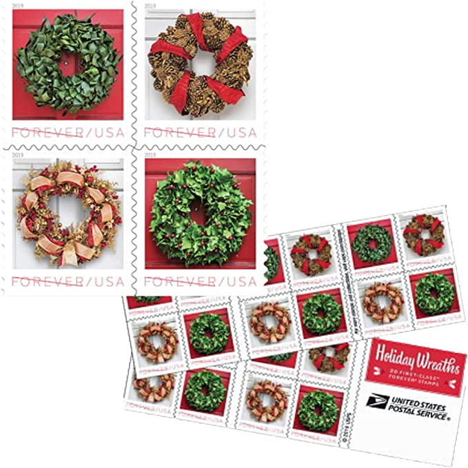 Christmas Stamp Blind Box 500 PCS BIG SALE，100 PCS of 5 styles | Forever Stamps US Postage Stamps