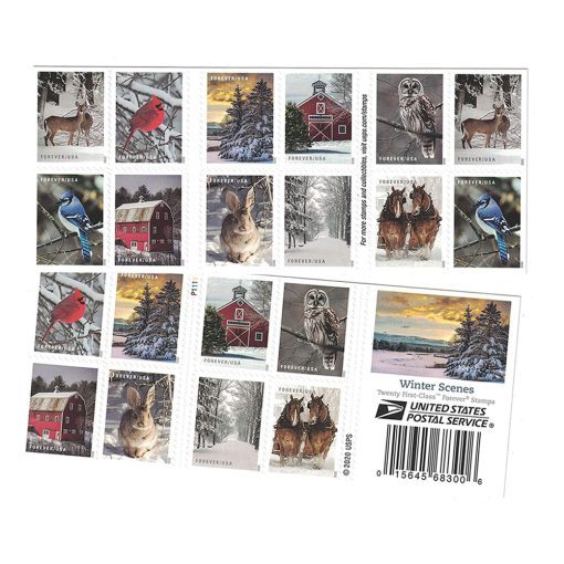 Christmas Stamp Blind Box 500 PCS BIG SALE，100 PCS of 5 styles | Forever Stamps US Postage Stamps