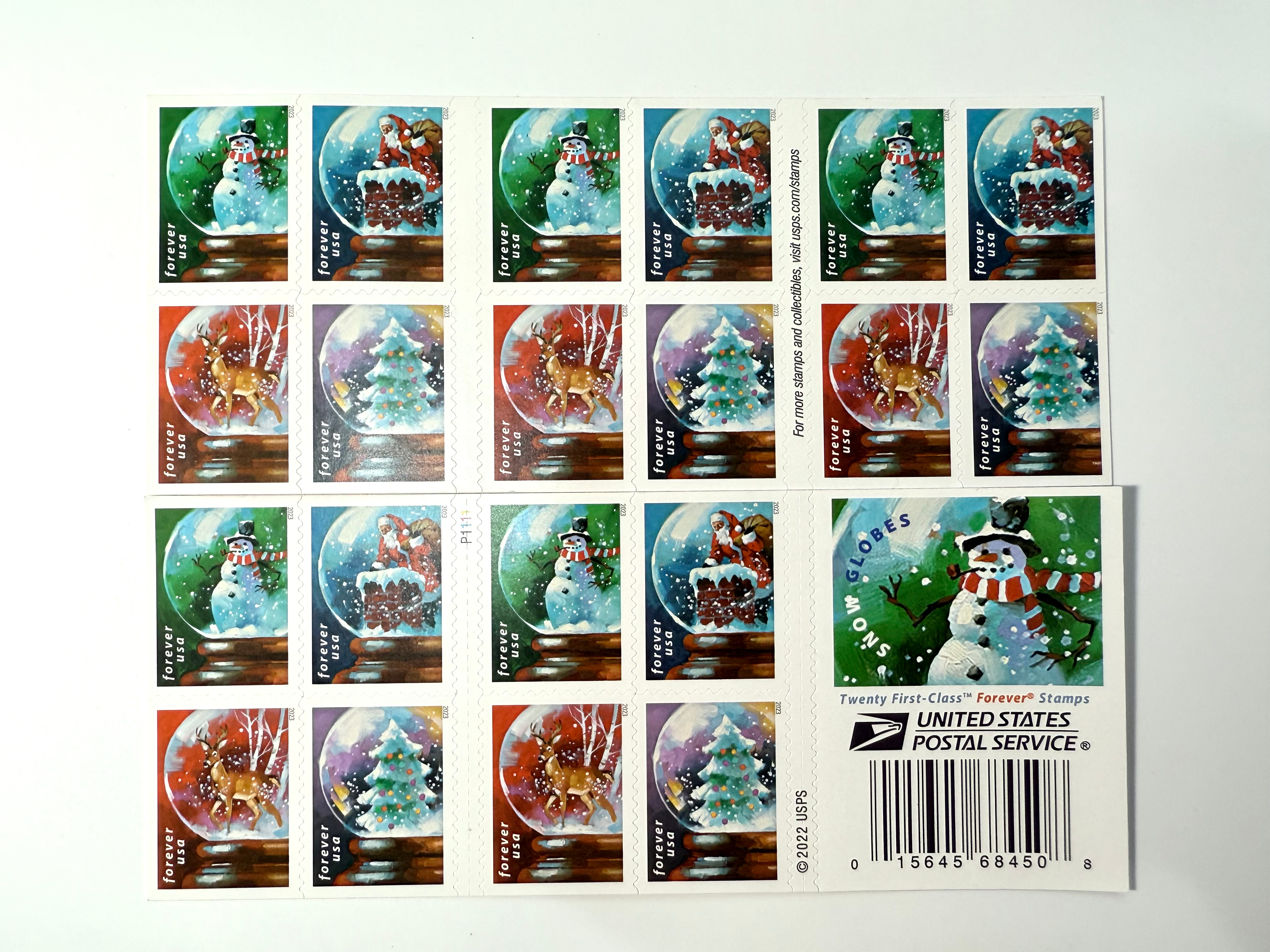 Christmas Stamp Blind Box 500 PCS BIG SALE，100 PCS of 5 styles | Forever Stamps US Postage Stamps
