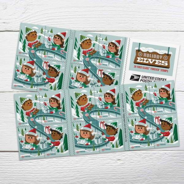 Christmas Stamp Blind Box 300 PCS BIG SALE，100 PCS of 3 styles | Forever Stamps US Postage Stamps
