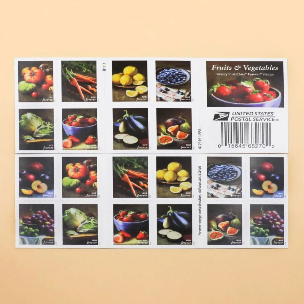 2020 Fruits and Vegetables Stamps | Forever Stamps US Postage Stamps