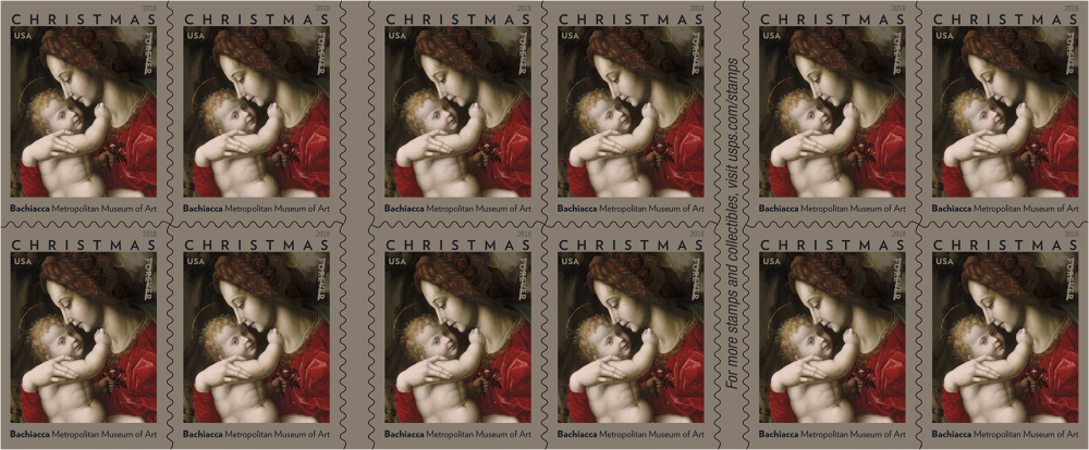 2018 Madonna and Child by Bachiacca Stamps | Forever Stamps US Postage Stamps