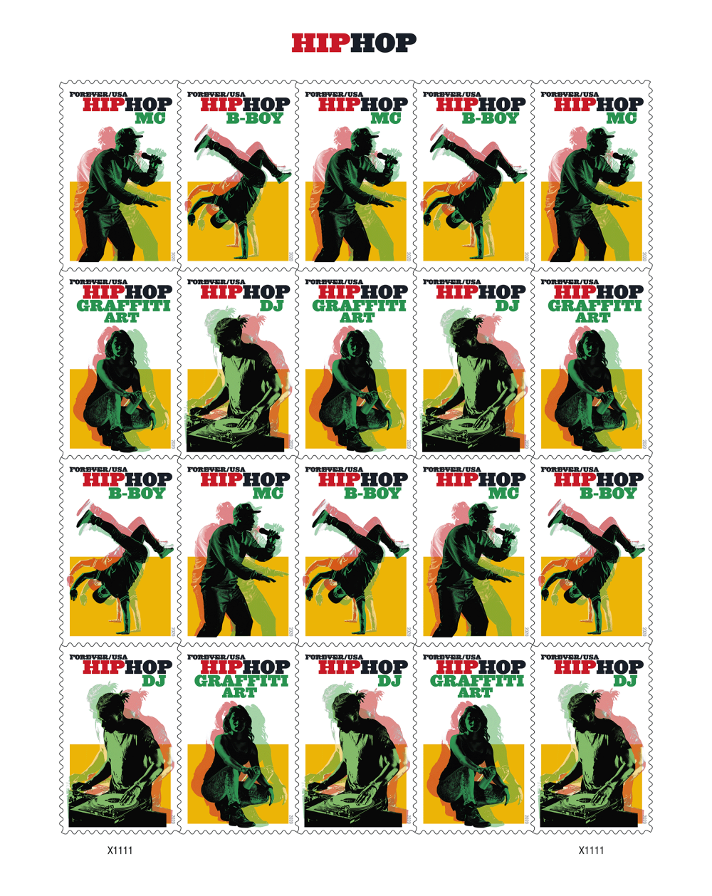 2020 Hip Hop Stamps | Forever Stamps US Postage Stamps