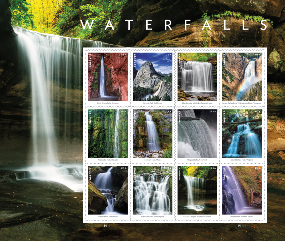 2023 Waterfalls Stamps 100 PCS | Forever Stamps US Postage Stamps