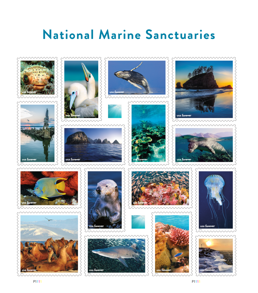 2022 National Marine Sanctuaries Stamps | Forever Stamps US Postage Stamps
