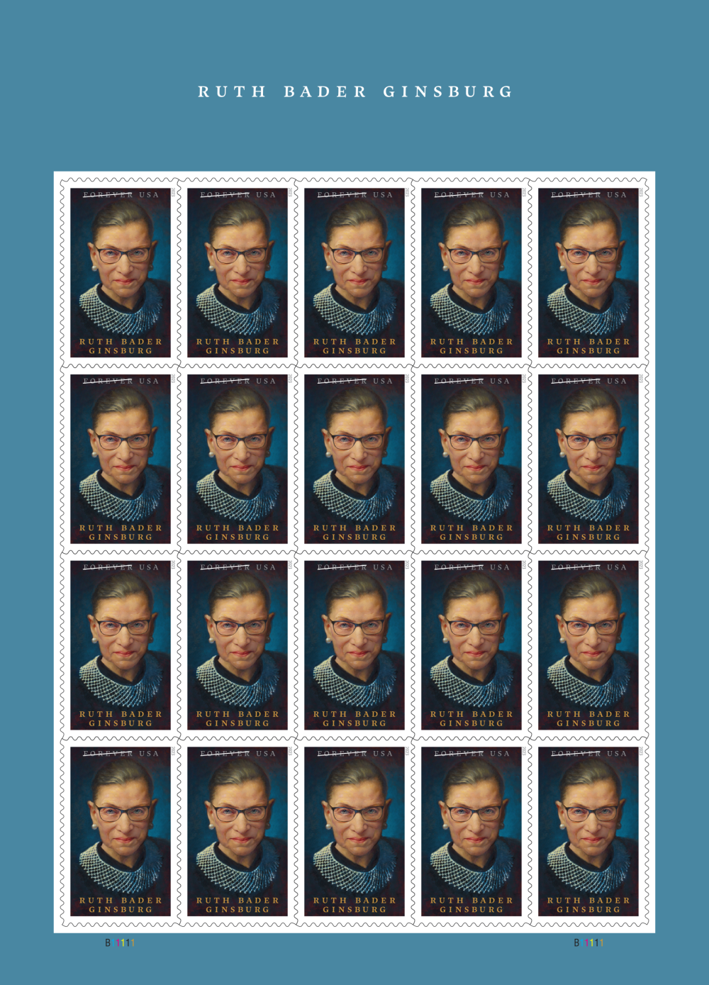 2023 Ruth Bader Ginsburg Stamps 100 PCS | Forever Stamps US Postage Stamps