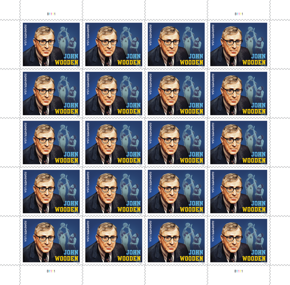 2024 John Wooden Stamps | Forever Stamps US Postage Stamps