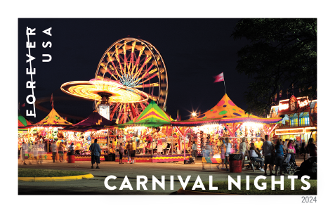 2024 Carnival Nights Stamps | Forever Stamps US Postage Stamps
