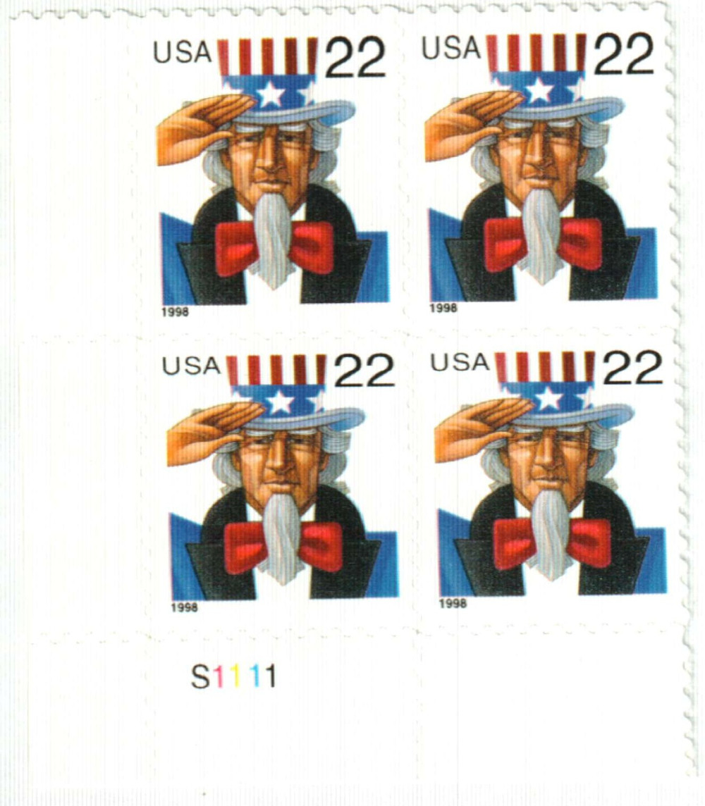 1998 Uncle Sam Stamps 100 PCS | Forever Stamps US Postage Stamps