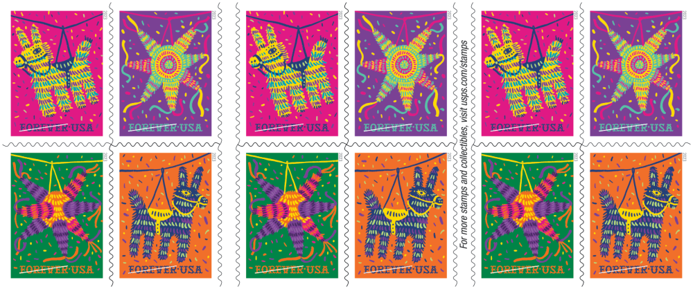 2023 Piñatas! Stamps 100 PCS | Forever Stamps US Postage Stamps