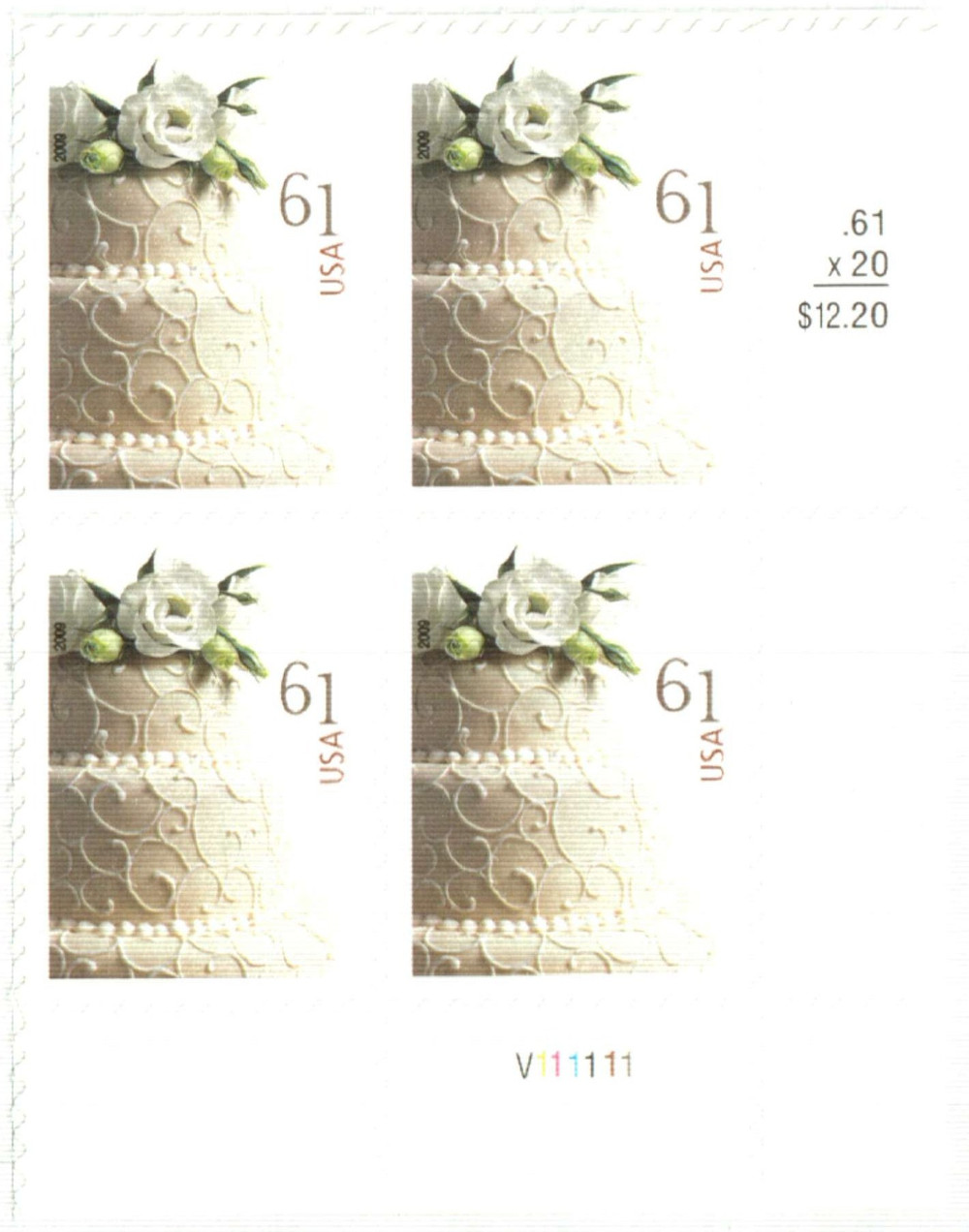 2014 WEDDING CAKE Stamps 100 PCS | Forever Stamps US Postage Stamps