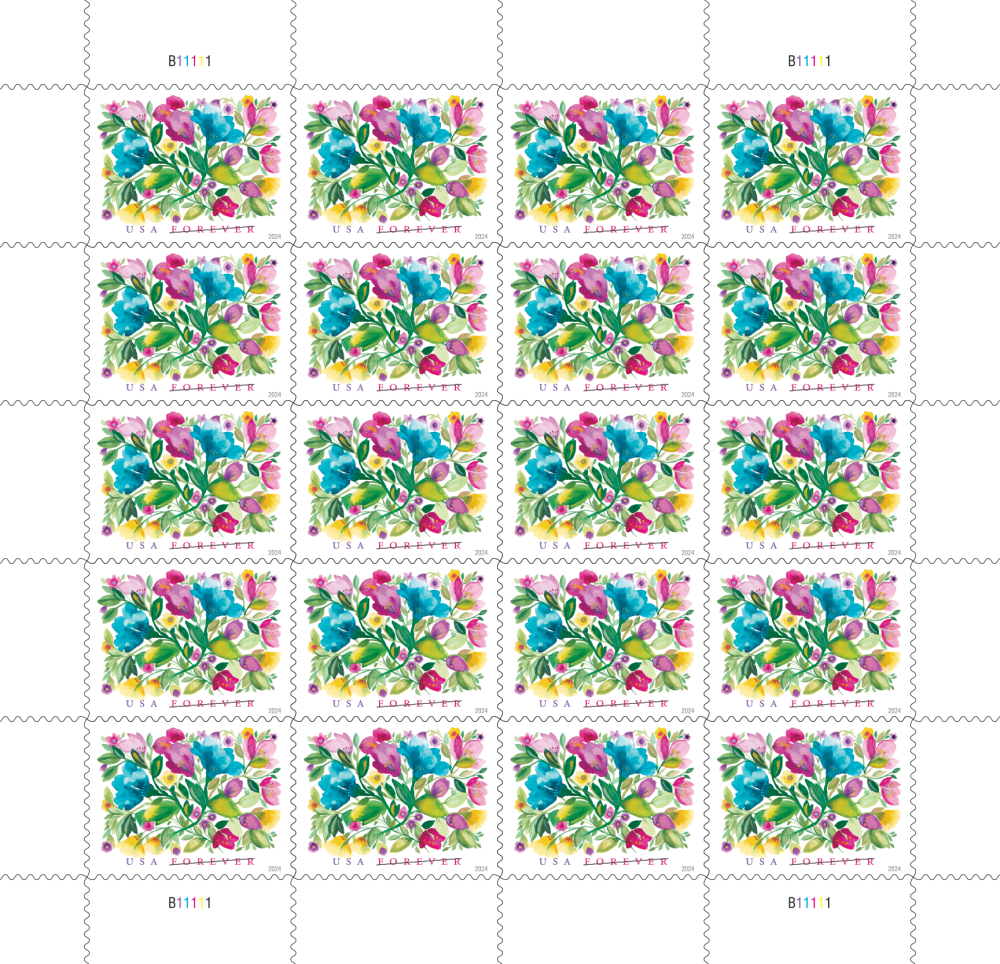 2024 Celebration Blooms Stamps | Forever Stamps US Postage Stamps