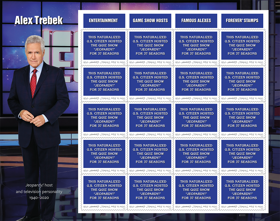 2024 Alex Trebek Stamps | Forever Stamps US Postage Stamps