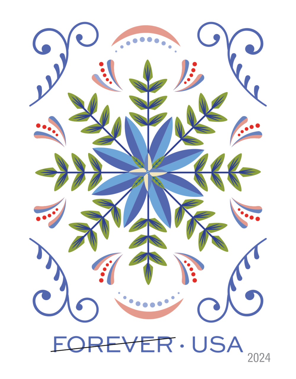 2024 Holiday Joy Stamps | Forever Stamps US Postage Stamps