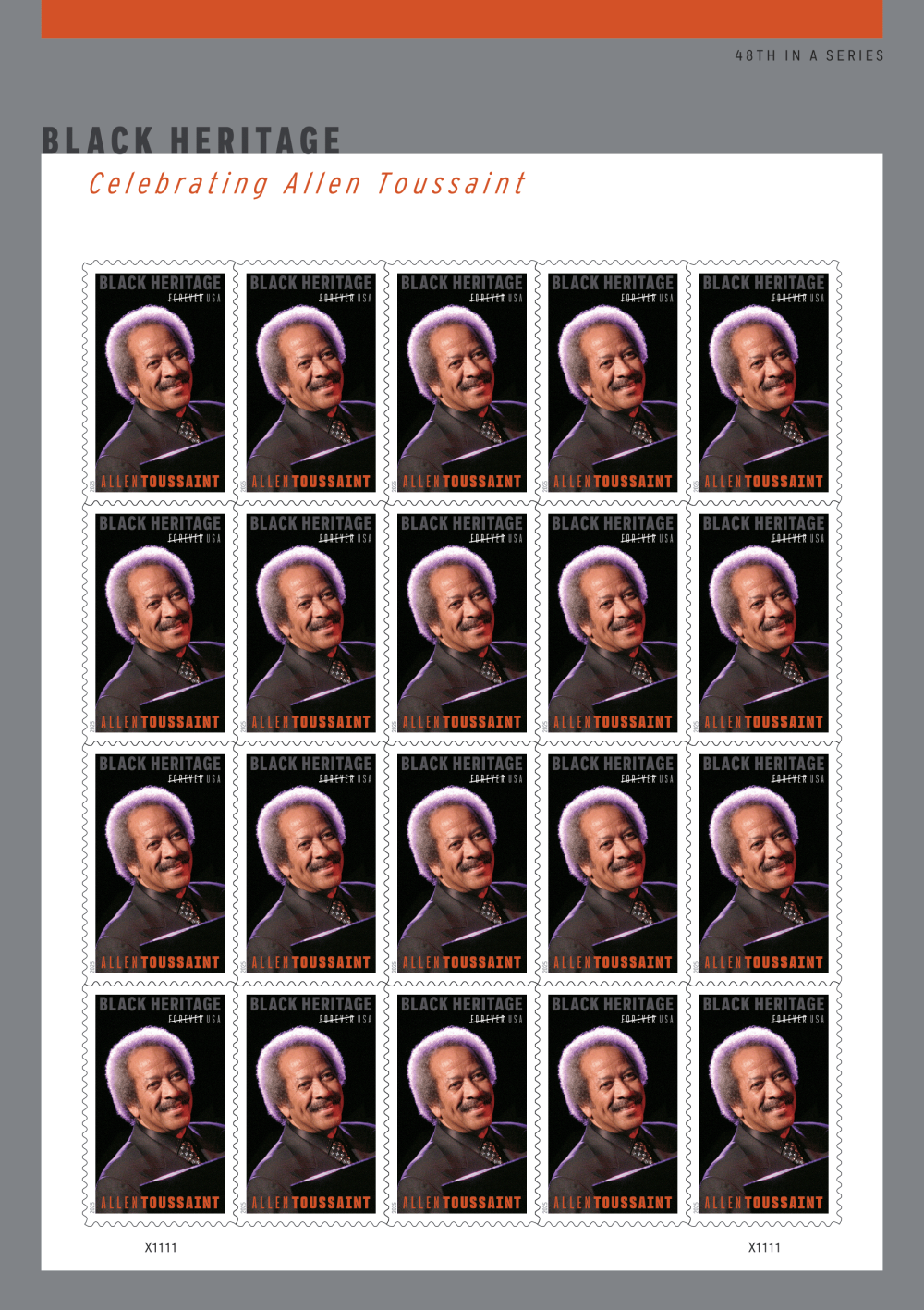2025 Allen Toussaint Stamps 100 pcs | Forever Stamps US Postage Stamps