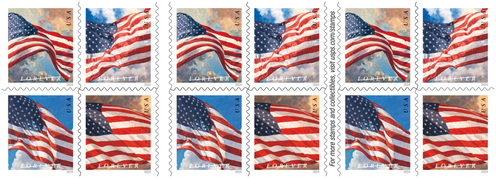 2024 U.S. Flags Stamps books | Forever Stamps US Postage Stamps