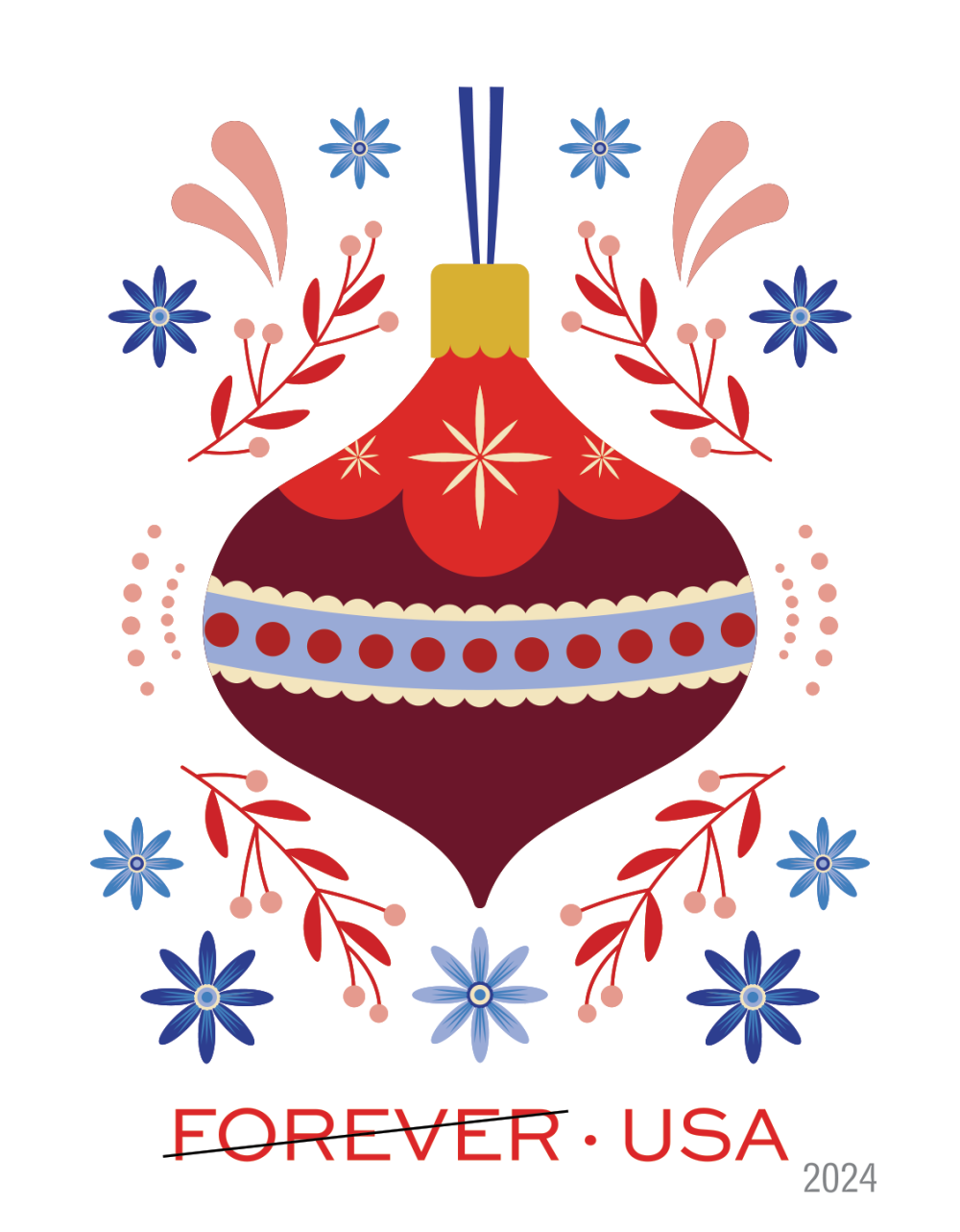 2024 Holiday Joy Stamps | Forever Stamps US Postage Stamps