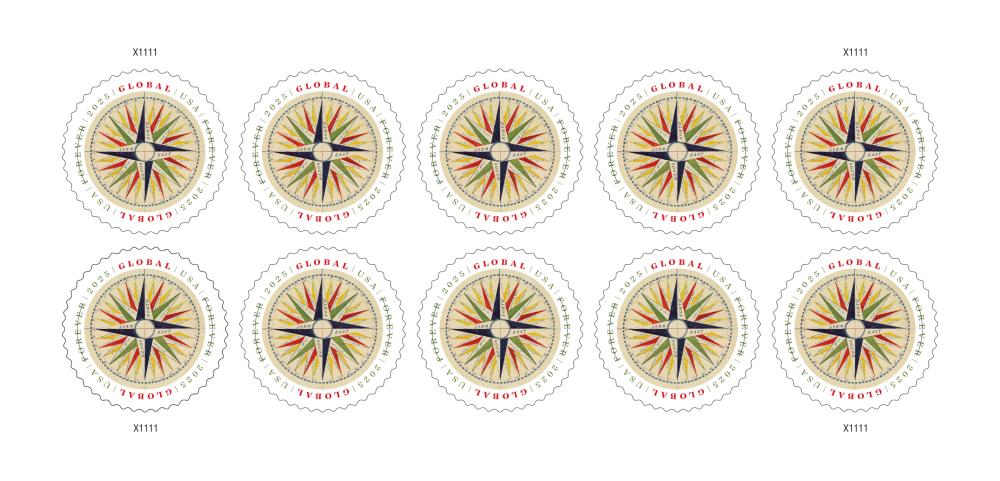 2025 1794 Compass Rose | Forever Stamps US Postage Stamps