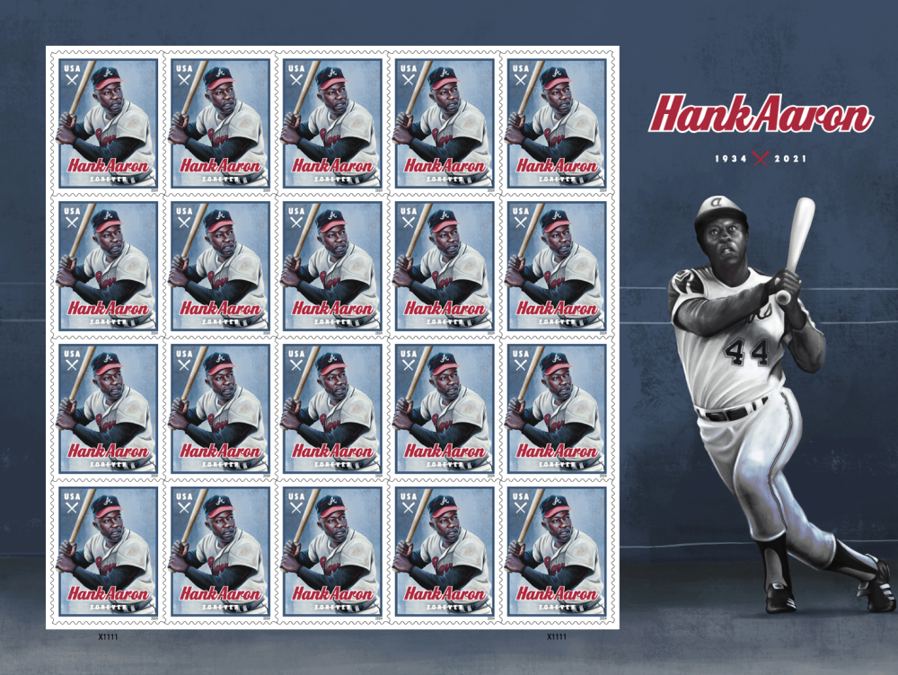 2024 Hank Aaron Stamps | Forever Stamps US Postage Stamps