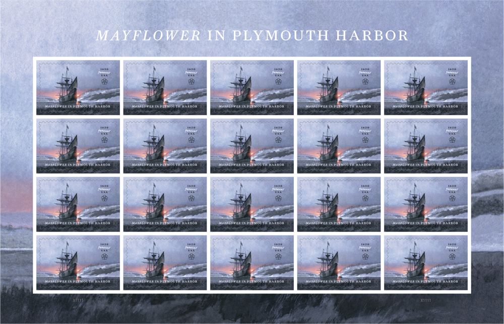 2020 Mayflower in Plymouth Harbor Stamps 100 PCS | Forever Stamps US Postage Stamps